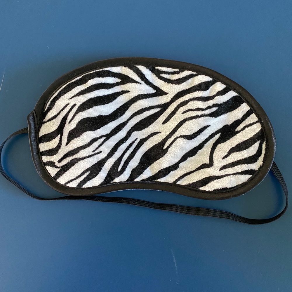 Zebra print sleep mask